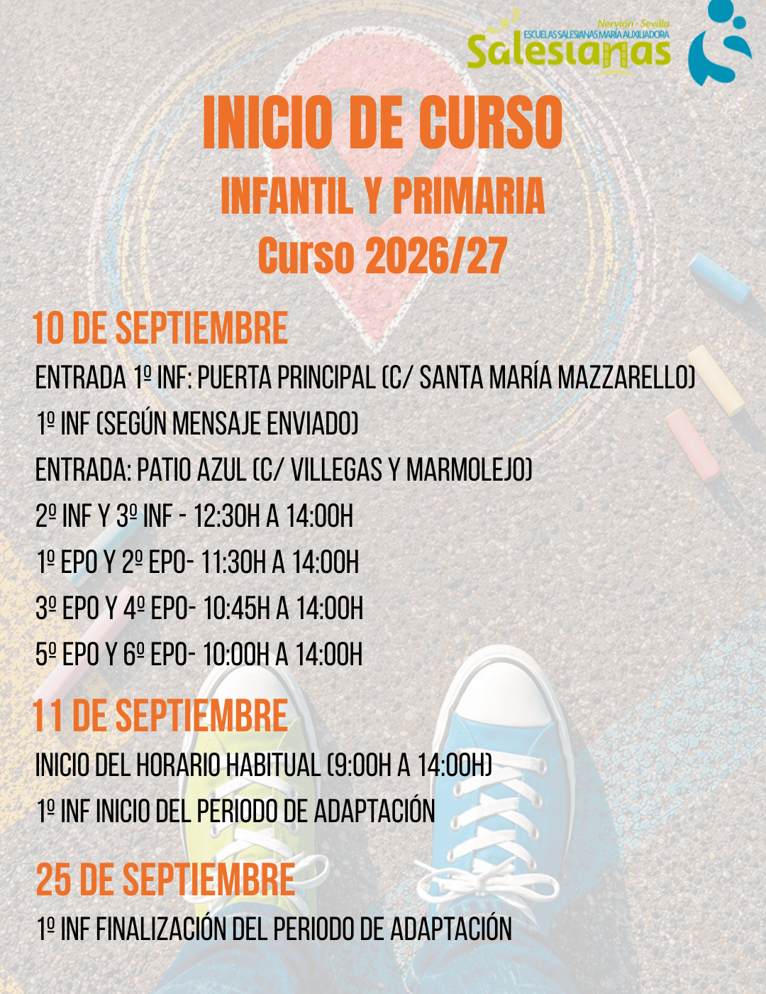 Inicio de curso - Infantil y Primaria - 1