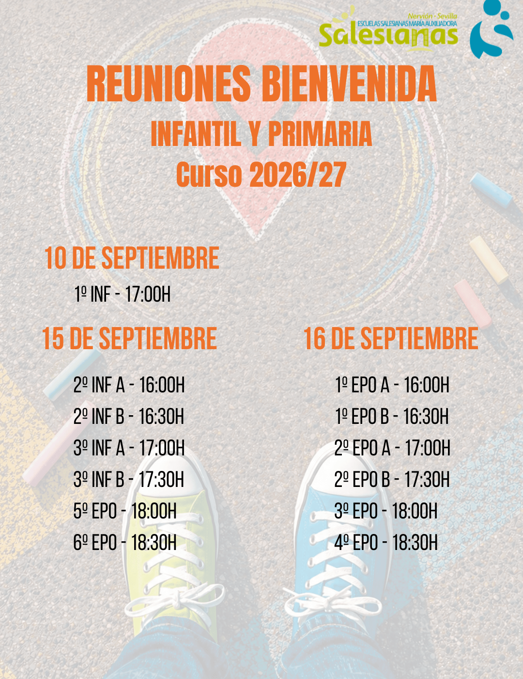 Inicio de curso - Infantil y Primaria - 2